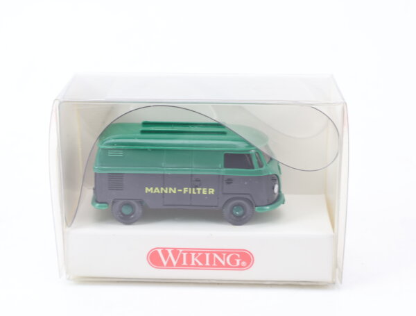 Wiking H0 Modellauto PKW MANN-FILTER VW T1 Kastenwagen Grün/Blau 1:87