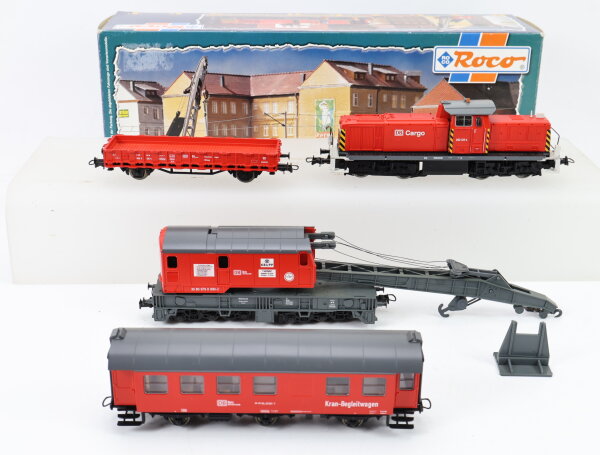 Roco H0 43147 Bauzug-Set mit Kran und Diesellok DB Cargo BR 290 / NEM AC Digital