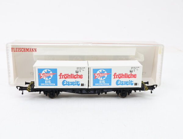 Fleischmann H0 5236 Güterwagen Containerwagen "Schöller Fröhliche Eiszeit" DB