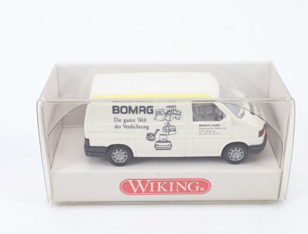 Wiking H0 Modellauto PKW Werbemodell Bomag VW T4 Weiß 1:87