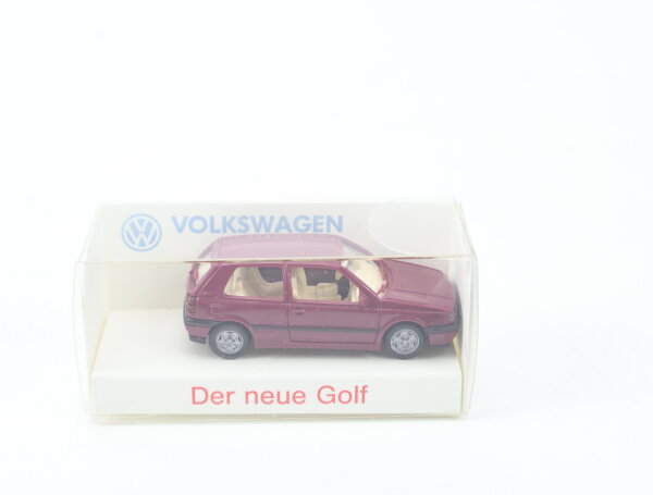 Wiking H0 Modellauto PKW Volkswagen Der neue Golf Dunkelrot 1:87