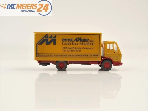 E188a Wiking H0 Modellauto LKW MB 1619 Koffer Ernst Maier Werbemodell 1:87