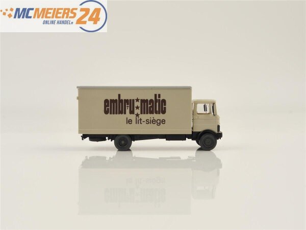 E188 Wiking 434 H0 Modellauto Koffer LKW MB LP 809 Embru Matic 1:87