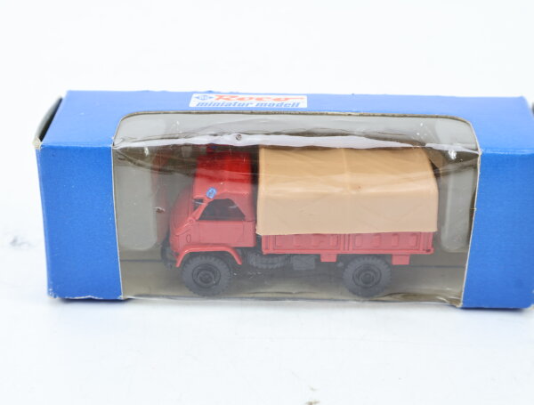 Roco 1314 H0 Modellauto Unimog S Pritsche/Plane Feuerwehr 1:87
