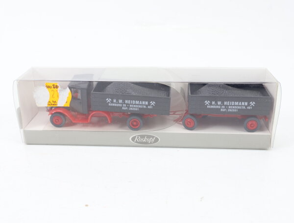 Roskopf H0 3720 Modellauto LKW MAN Kohlenlastzug "H.W. Heidmann" 1:87