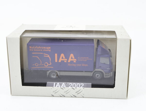 Wiking H0 B66000543 Modellauto LKW IAA 2002 MB Werbemodell Blau 1:87