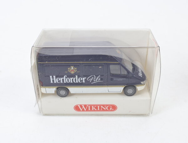 Wiking H0 Modellauto PKW MB Sprinter Herforder Pils Bier Blau 1:87