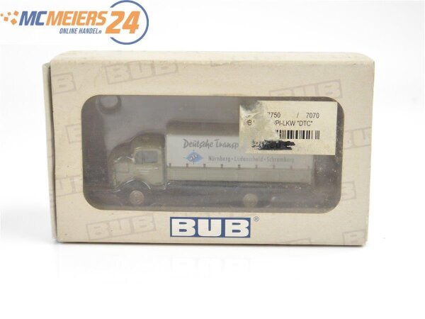 E457 Bub H0 07050 Modellauto Pritschen-LKW MB L911 "DTC" 1:87 / Metall Limitiert