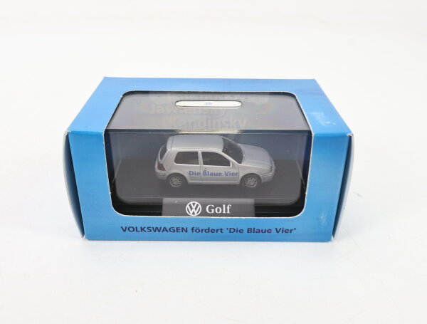 Wiking H0 Modellauto PKW VW Golf Die Blaue Vier Silber 1:87