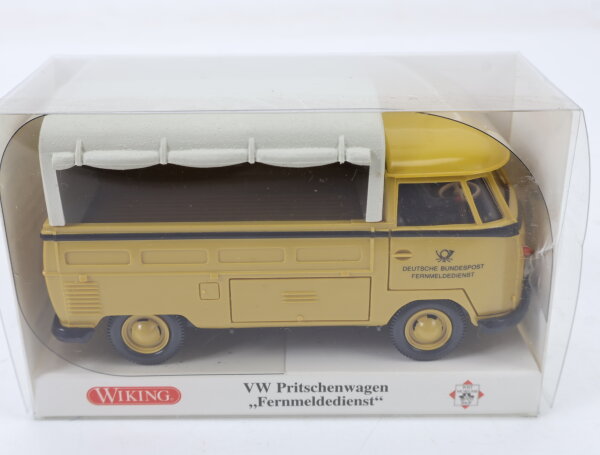 Wiking 83-07 Modellauto PKW VW Pritschenwagen Fernmeldedienst Post 1:40