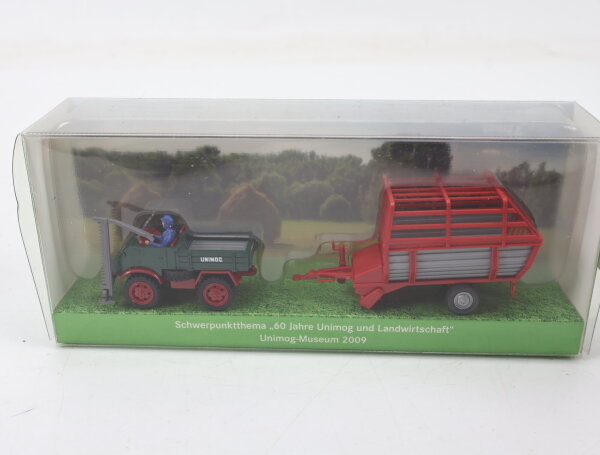 Wiking H0 Modellauto Schwerpunktthema 60 Jahre Unimog und Landwirtschaft 1:87