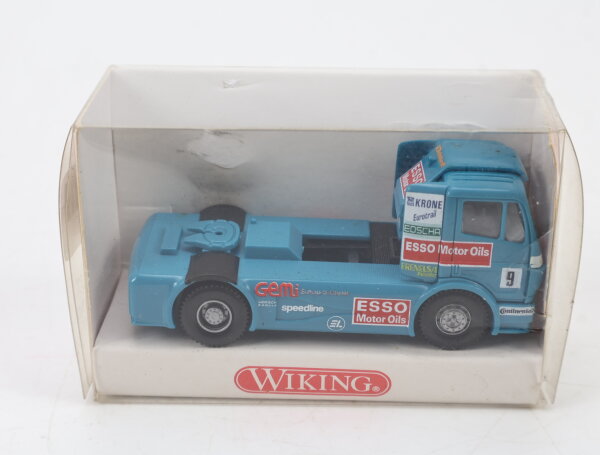 Wiking H0 441 03 37 Modellauto LKW Renntruck MB Dehnhardt Blau 1:87
