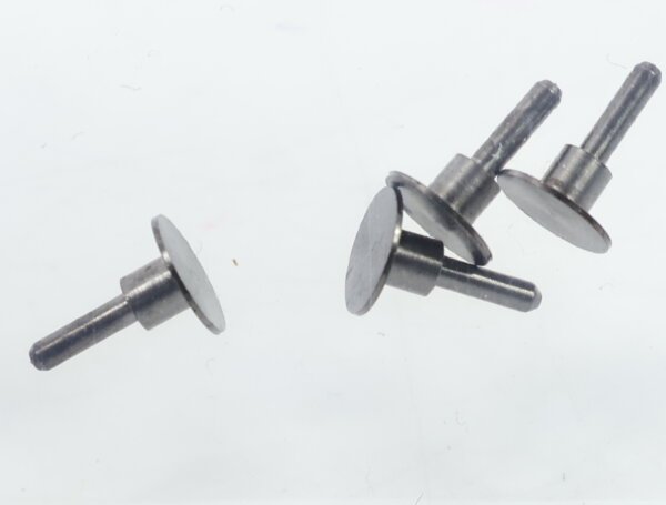 E1641 Fleischmann H0 754015 Ersatzteil 4x Puffer flach silber BR 89