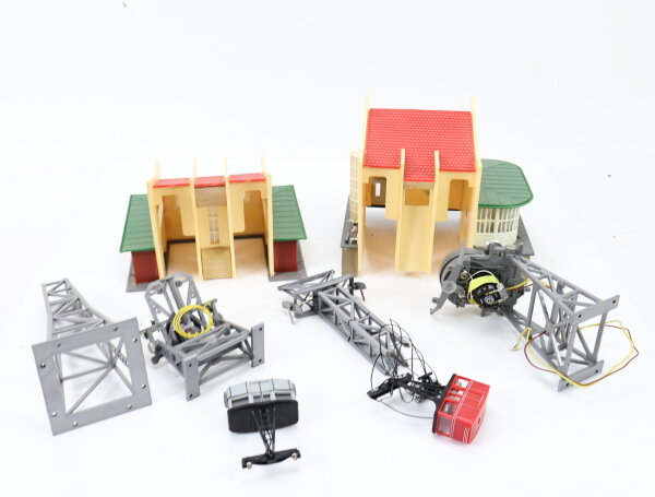 Brawa Eheim H0 Gebäude Seilbahn Talstation Bergstation 2 Gondeln Antrieb