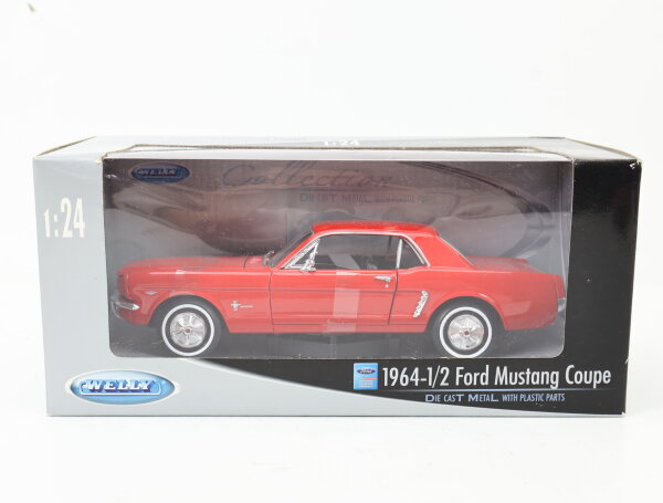 Welly Modellauto PKW 1964 Ford Mustang Coupe rot 1:24