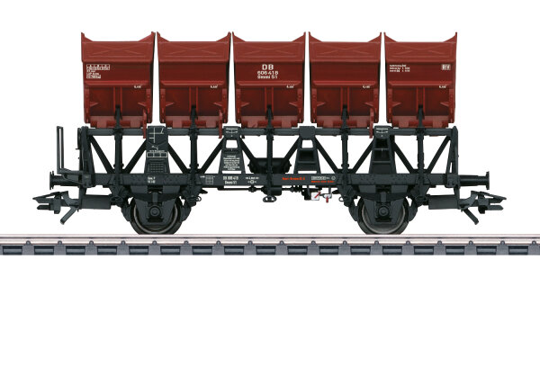 Märklin H0 46355 Güterwagen Muldenkippwagen 606 418 Ommi 51 braun 1:87