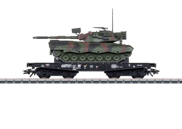 Märklin H0 48876 Güterwagen Schwerlast-Flachwagen Rlmmps 650 + Leopard 1A1 DB