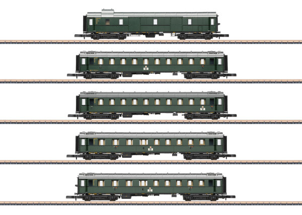 Märklin Spur Z 87620 Personenwagen-Set 5-tlg. Schnellzugwagen DB Ep. III grün