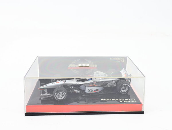 Minichamps Modellauto Rennwagen F1 McLaren Mercedes MP4-16 M. Hakkinen 1:43