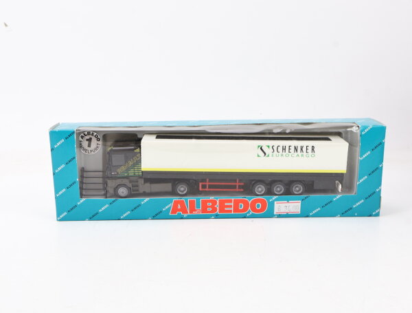 Albedo H0 700133 Modellauto LKW Renault Sattelzug Pritsche "Schenker Eurocargo"