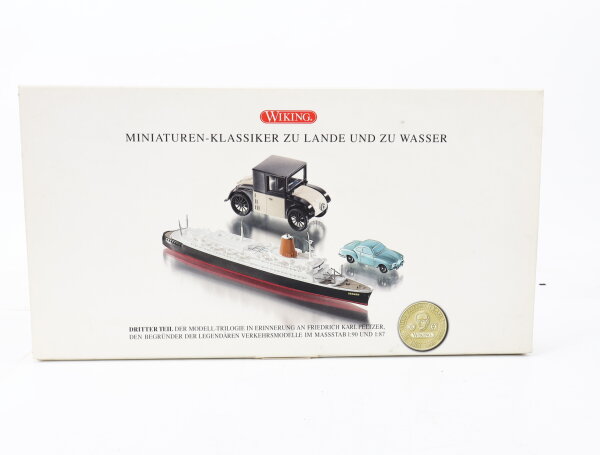 Wiking H0 990 34 58 Modellauto Set Miniaturen-Klassiker zu Lande und Wasser 1:87