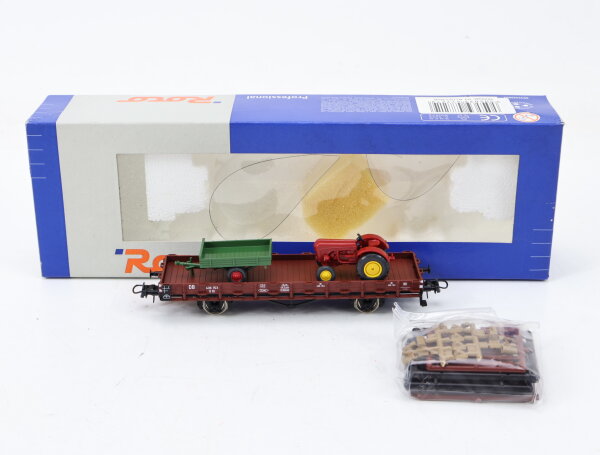 Roco H0 47721 Güterwagen Niederbordwagen mit Ladung 406 153 DB / NEM