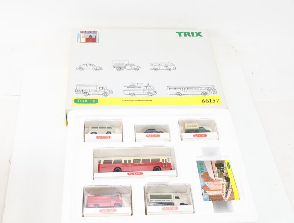 Trix H0 66157 Modellauto-Set "Kraftfahrzeuge im Hamburger Hafen" 6-tlg. 1:87 OVP