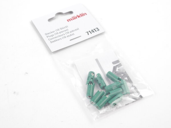 Märklin H0 71413 10x Bananenstecker Zwergstecker plugs grün 1:87