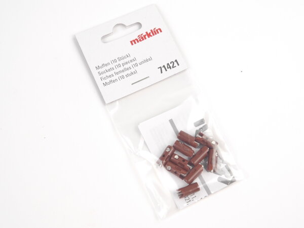Märklin H0 71421 10x Muffen braun 1:87