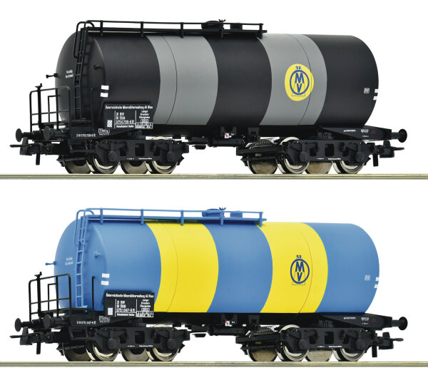 Roco H0 6600163 2-tlg. Set: Kesselwagen, ÖMV/ÖBB