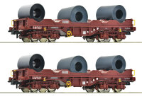 Roco H0 76338 2-tlg. Set: Coiltransportwagen, SNCB