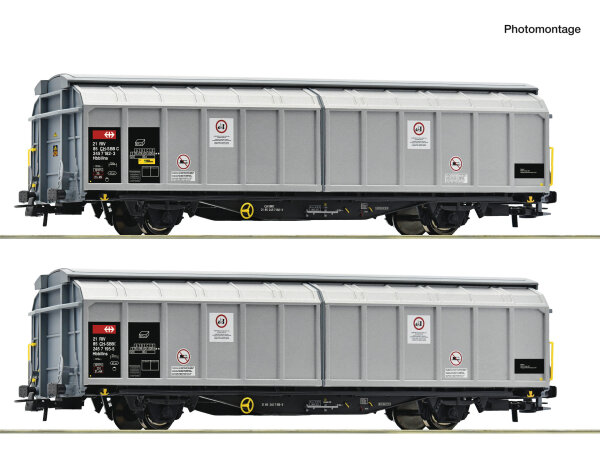 Roco H0 6600110 2-tlg. Set: Schiebewandwagen, SBB Cargo