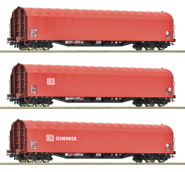 Roco H0 6600156 3-tlg. Set: Schiebeplanenwagen, DB AG