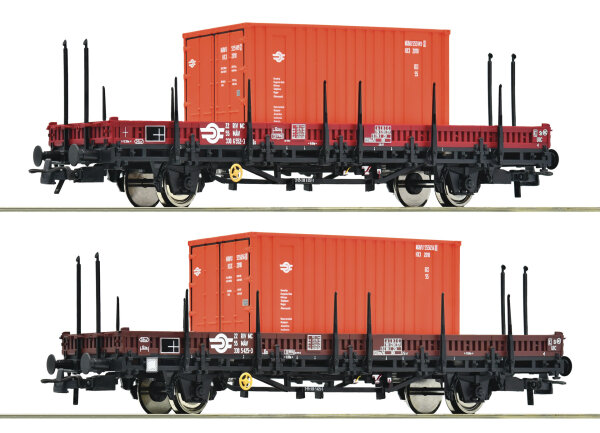 Roco H0 6600076 2-tlg. Set: Schwenkrungenwagen, MAV