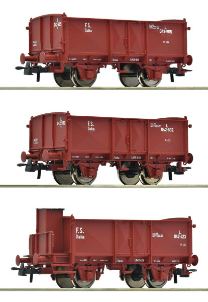 Roco H0 6600088 3-tlg. Set: Offene Güterwagen, FS