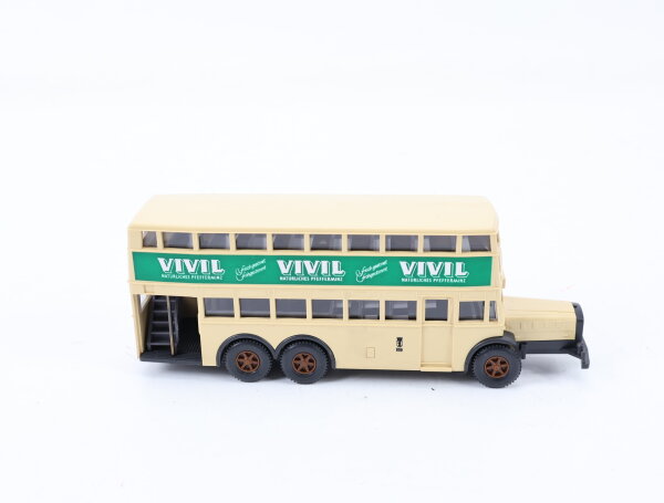 Wiking H0 873 Modellauto Berliner Doppeldecker Bus BVG D38 "Vivil" 1:87