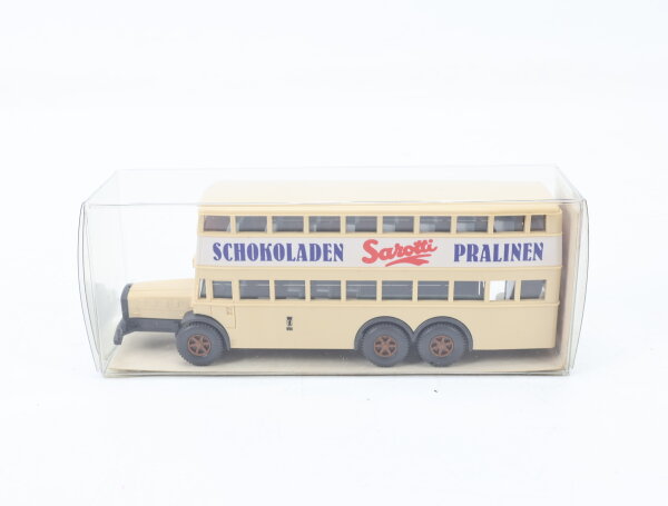 Wiking H0 24873 Modellauto Doppeldecker Bus Büssing D38 "Sarotti" 1:87