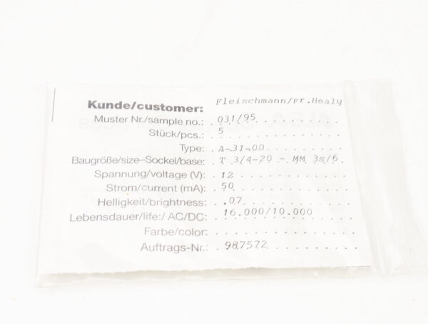 E1641 4x Glühlampe Glühbirne Lampe klar T 3/4-20