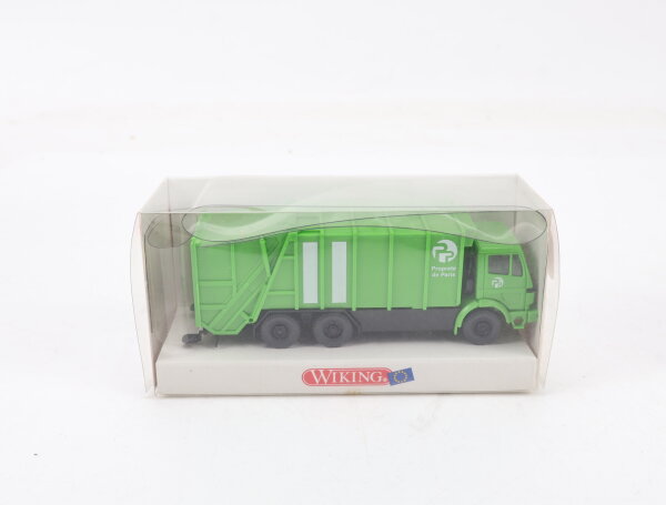 Wiking H0 639 03 Modellauto Preßmüllwagen MB Grün Properté de Paris 1:87