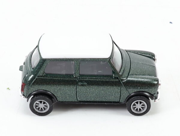 Herpa H0 Modellauto PKW Mini Cooper Dunkelgrün metallic mit weißem Dach 1:87