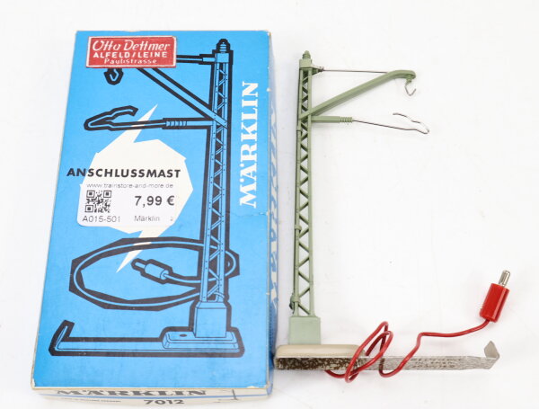 Märklin H0 7012 Mast Anschlußmast Oberleitungsmast mit Ausleger in OVP
