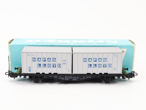 Märklin H0 4659 Güterwagen Containerwagen 042 0 606-4 "Hapag Lloyd" DB OVP
