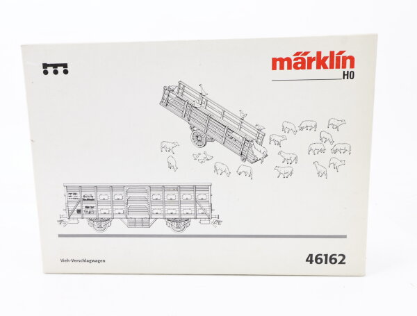 Märklin H0 46162 Güterwagen-Set Vieh-Verschlagwagen mit Figuren DRB / NEM