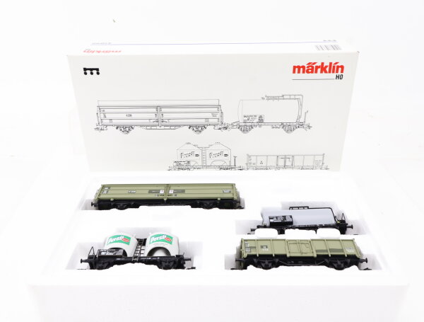 Märklin H0 47898 Güterwagen-Set 4-tlg. "Henkel" Silowagen 1:87 / NEM MHI OVP