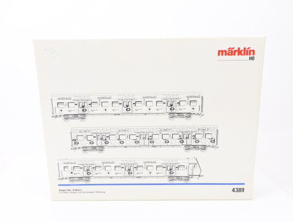 Märklin H0 4389 Personenwagen-Set S-Bahn 3-Tlg. "Qualitätsei" mit Werbung / NEM