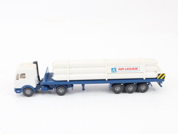 Wiking H0 Modellauto Sattelzug LKW MB 1635 S weiß, Werbemodell Air Liquide 1:87