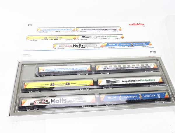 Märklin H0 4785 Güterwagen-Set 6-tlg. Grossgüterwagen "Shell-Messezug" / NEM OVP