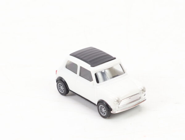 Herpa H0 421058 Modellauto PKW Mini Cooper Weiß, schwarzes Dach 1:87