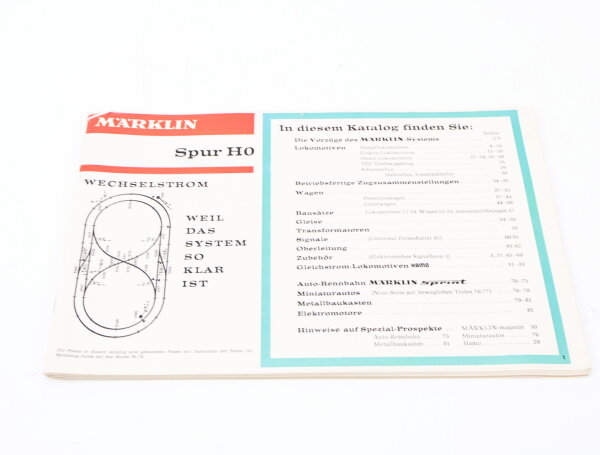 Märklin Katalog Spur H0 Wechselstrom alt