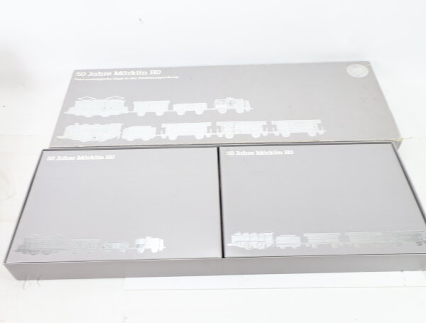 Märklin H0 0050 Jubiläumsset 8-tlg. Dampflok + E-Lok "50 Jahre Märklin"